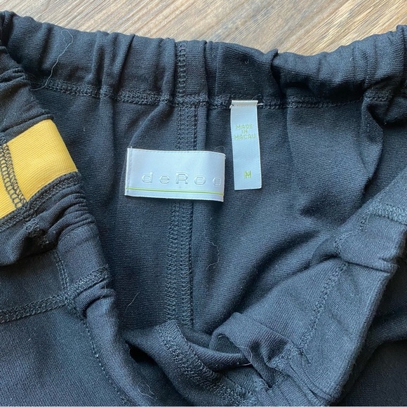 Black Track Pants with Yellow Stripes - Picture 3 of 3